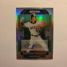 2022 Panini Prizm Draft Picks Demetrio Crisantes #PDP198 Silver Auto