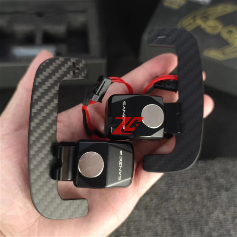 Magnetic Shift Paddles for 2018-2024 All Mercedes Benz Black Carbon Fiber - Image 3 of 4