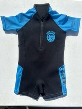 CRESSI Little Shark Shorty Children Wetsuit Blue/Black Neoprene Size Small
