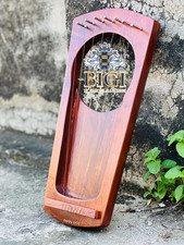 Rosewood 10 String Lyre Harp pentatonic design Brown Lyre with free String, Key
