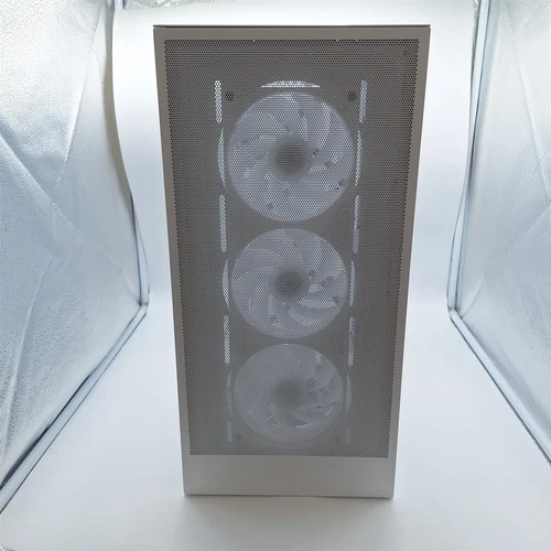 NZXT H5 Flow RGB 2024 Compact ATX Mid-Tower PC Gaming Case, Tempered Glass White