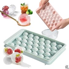 33 Ice Boll Hockey PP Mold Frozen Whiskey Ball Popsicle Ice Cube Tray Box