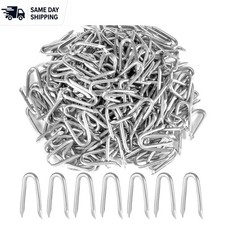 Carbon Steel U-Fence Staples - 210PCS Fasteners for Wood & Livestock Projects