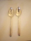Towle Candlelight 8 1/2 Inch 1 Slotted  And 1 Reg Serving Spoon Sterling Silver