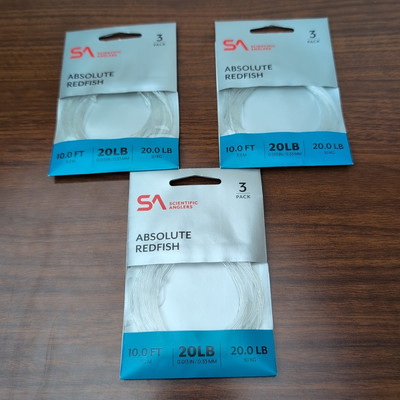 Scientific Anglers Absolute Redfish 10ft 3pk Leader LOT OF (9) - 20lb -FREE SHIP