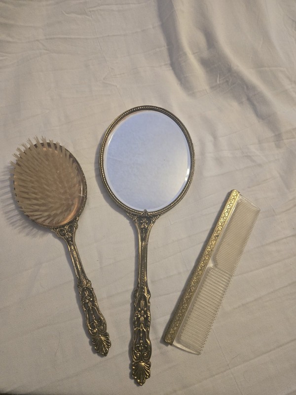 Gemlite Vtg Mirror Brush Comb