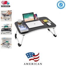 Modern Portable Wood Lap Desk, 23-Inch with Adjustable Height for Work & Leisure