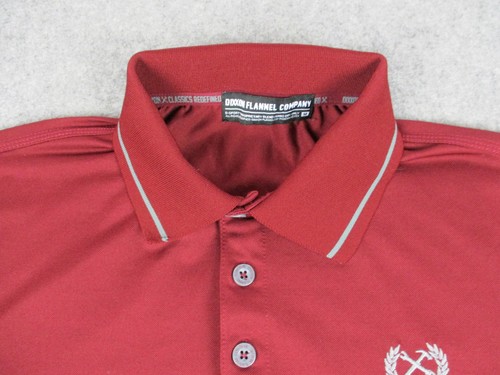 Dixxon Flannel Company Polo Shirt Mens Medium Red Embroidered Logo Golf Casual - Picture 2 of 9