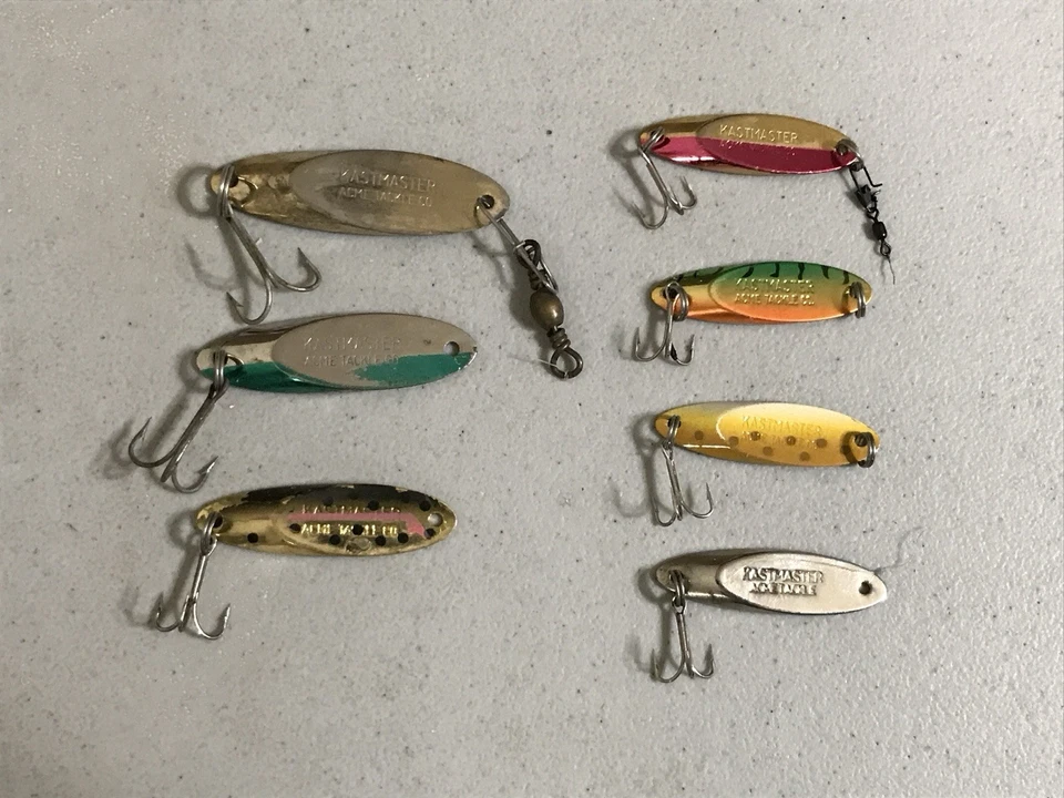 Lote misto antigo de 17 iscas para pesca de truta Kastmaster 1,25” - 2,5” - Imagem 3 de 4