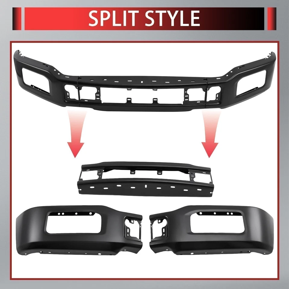 Barra frontal de parachoques de acero negro para Ford F-150 F150 2018-2020 con niebla */L Foto 2 de 4