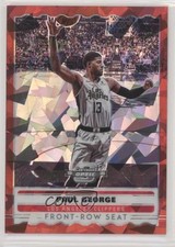 2019-20 Contenders Optic Front Row Seat Red Cracked Ice Prizm Paul George #7 s3g