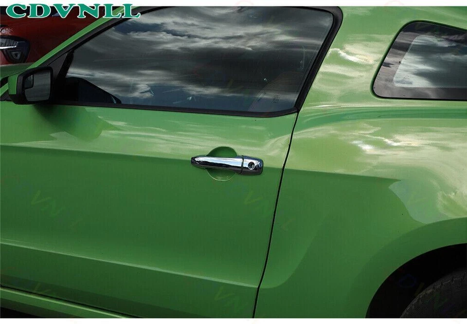 For Ford Mustang 2010-2014 Chrome Silver Exterior Side Door Handle Strip Trim 4* Foto 4 de 4