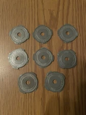 Lot of 8 Vintage Webster Chicago Corporation Metal 45 RPM Record Adapters