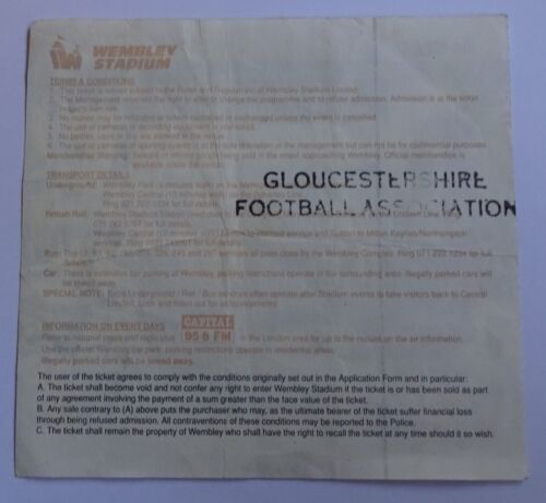 1993 FA Cup Final Arsenal v Sheffield Wednesday Ticket Stub - Picture 2 of 2