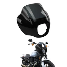 ABS Black Headlight Fairing Windshield Fit For Harley Softail FXBB FXLR 18-up