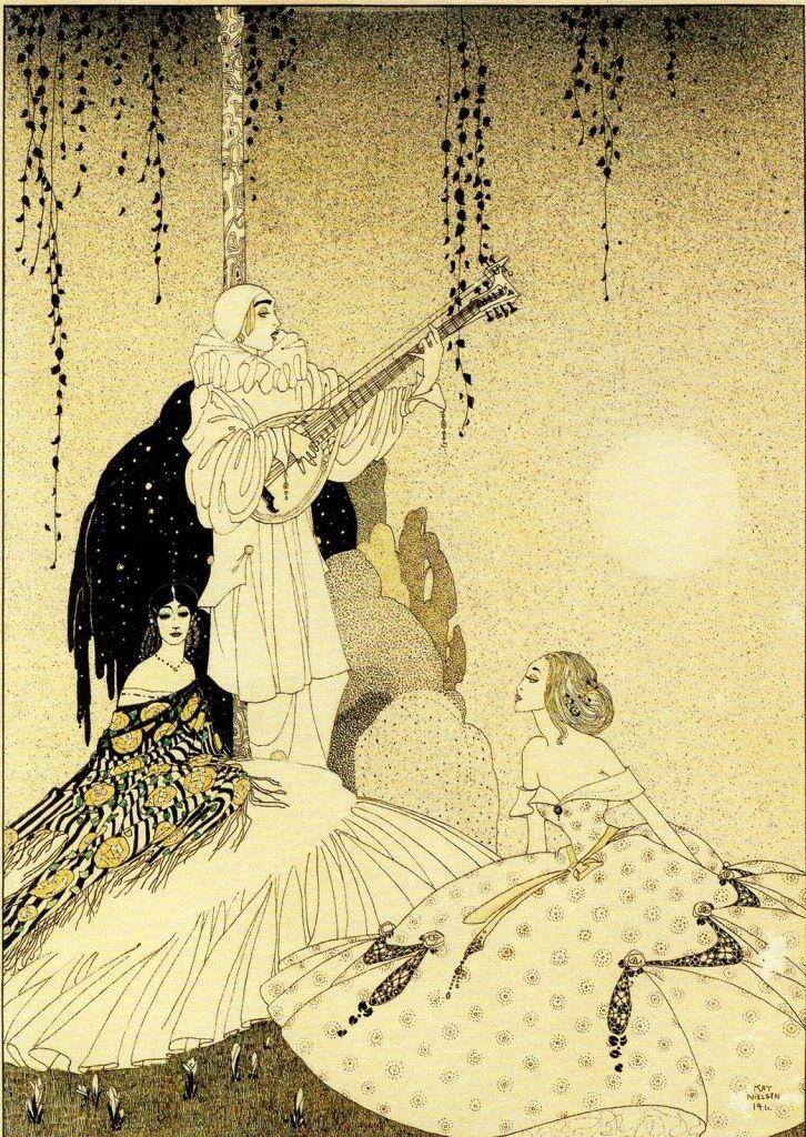 The Song to the Moon – Kay Nielsen 1911 Art Nouveau Golden Age