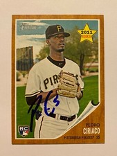 Pedro Ciriaco Signed Topps #229 2011 Rookie Card Pittsburgh Pirates Auto MLB RAD