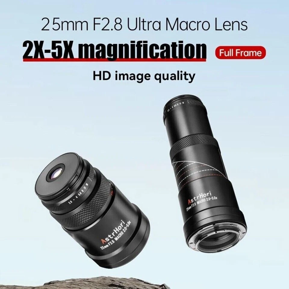 AstrHori 25mm F2.8 2X-5X Full Frame Ultra Macro Lens for Sony Canon Nikon Fuji - Image 3 of 4