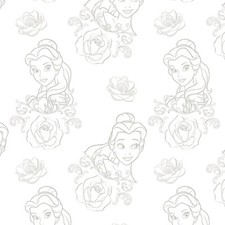 Disney Beauty  The Beast Bold as a Rose Gray 100 Cotton Fabric by The Yard