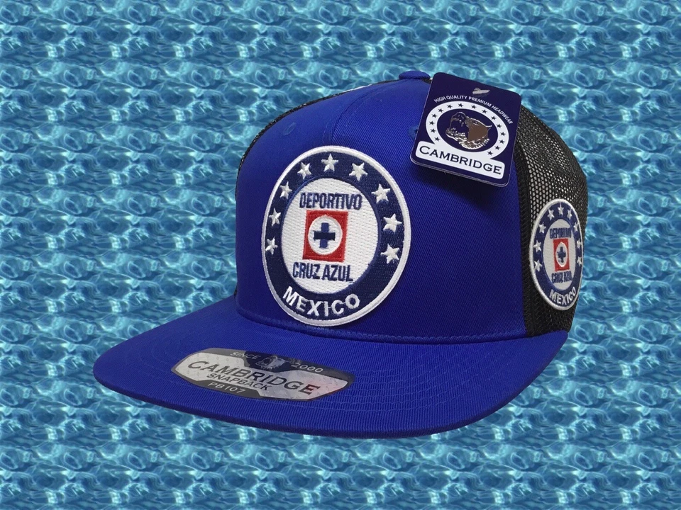 Deportivo Cruz Azul 2 Logos Hat Royal Black Mesh Mexico Fede El Chapo Guzman - Image 4 of 4