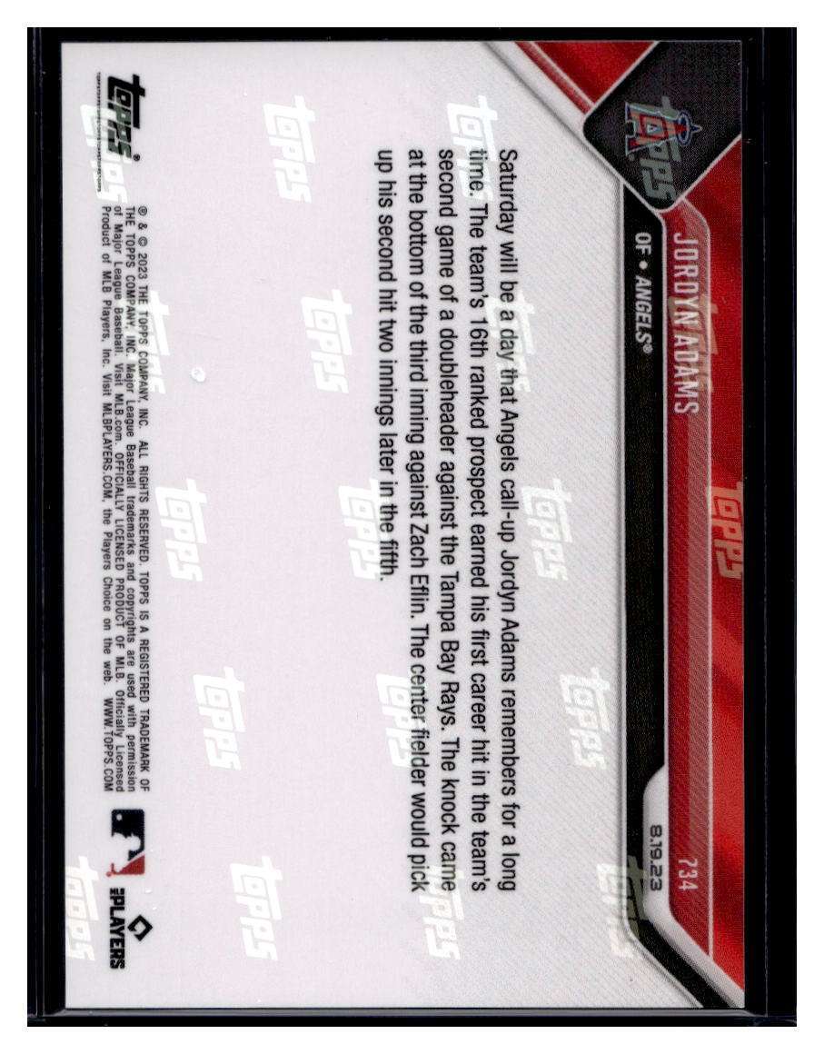 2023 Topps Now #734 Jordyn Adams Orange Parallel Card #d 1/5 Call