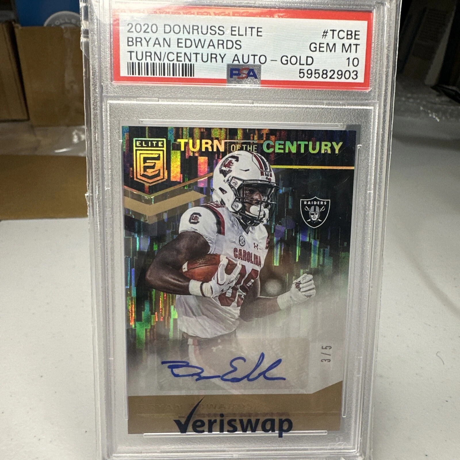 Bryan Edwards Panini Donruss Elite Turn of the Century Autographs #TCBE Gold