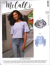 McCall's M8161 Misses 6 to 14 Tops With Sleeve Variations Sewing Pattern New