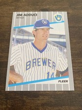 1989 Fleer #176 Jim Adduci Milwaukee Brewers C8487*