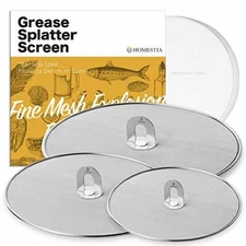 Homestia Grease Splatter Screen for Frying Pan with Fold Flat  Assorted Sizes 