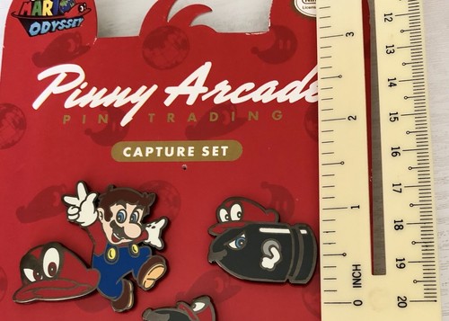 Nintendo Super Mario Pins Set Pinny Arcade HTF 2018 Odyssey Capture - Picture 8 of 8