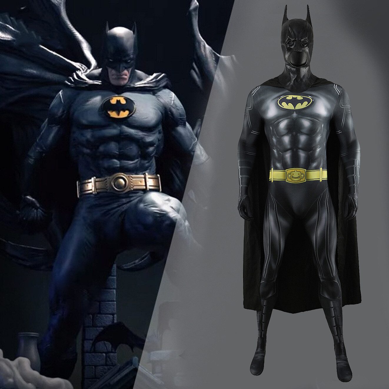 Batman Jumpsuit The Flash Wayne Bodysuit Cosplay Costume Adult & Kids Halloween-image