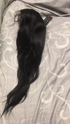 Liliana schwarze gerade lange Lace Front europäische 100% Echthaar Perücke