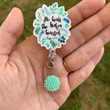 Bible Quote Verse Christian Retractable Badge Holder Reel ID Lanyard/Nurse Reel