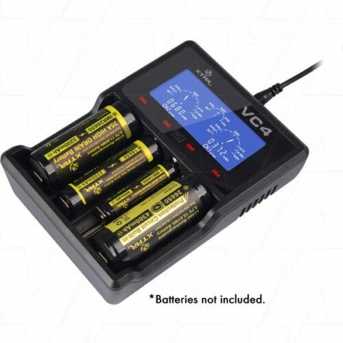 XTAR VC4 1-4 Cell Lithium Ion / NiMH Battery Charger w/ USB Input & LCD Display - Picture 1 of 2