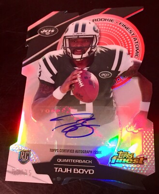 2014 Finest Tajh Boyd Autograph Atomic Red Ref. Die Cut RC 8/25 Clemson Jets