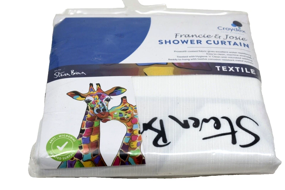 Croydex Francie & Josie Cortina de Ducha Artista Steven Brown SELLADA Foto 2 de 4