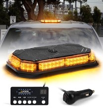 42 Leds Amber Rooftop Strobe Lights Bar Emergency Hazard Warning With Magnetic 42 Leds Amber Rooftop Strobe Lights Bar Emergency Hazard Warning With Magnetic