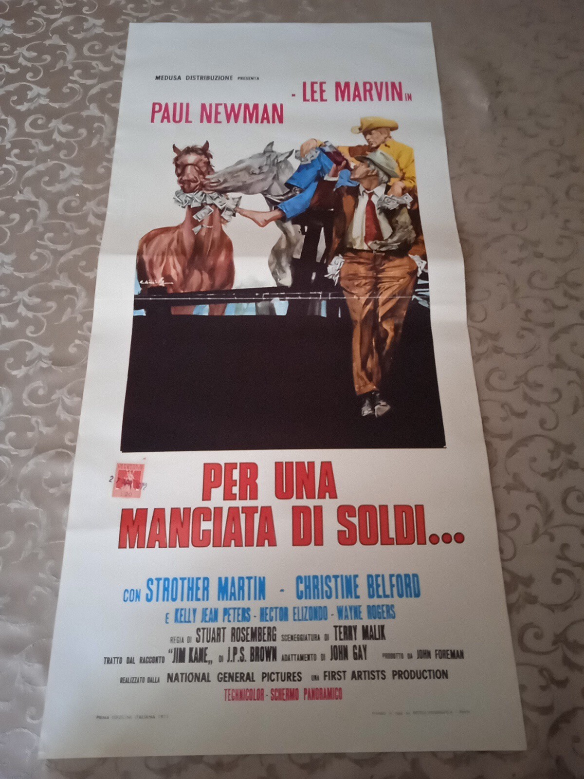 Locandina originale film Per una manciata di soldi (1972) - Regia di Stuart Rosenberg