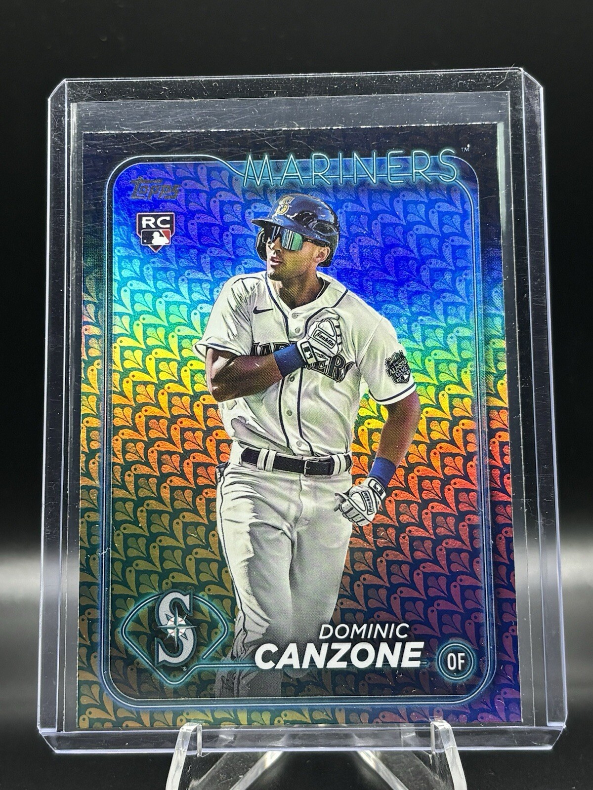 2024 Topps Series 1 - Holiday Foil Parallel #195 Dominic Canzone (RC) Mariners