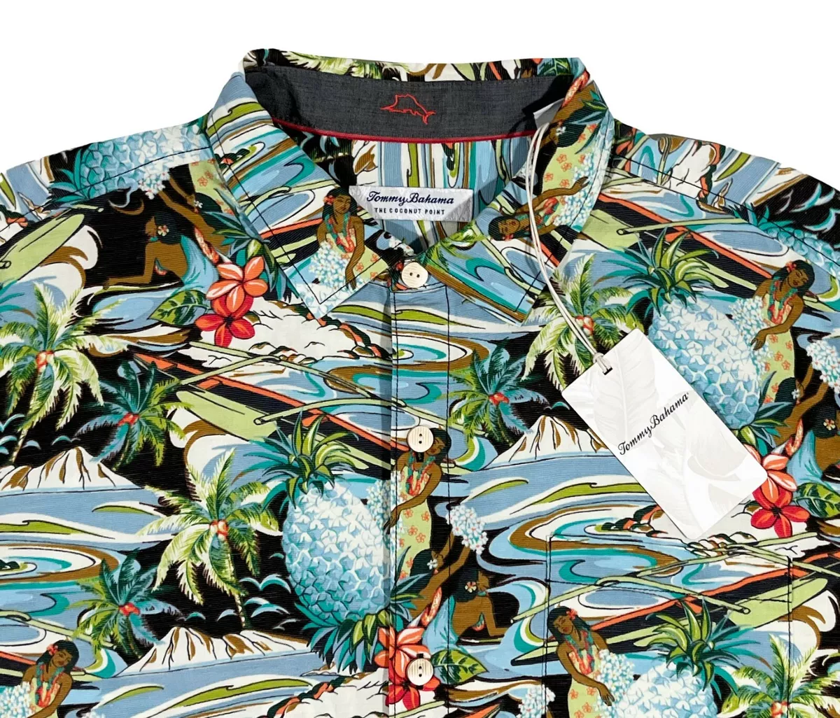Tommy Bahama Coconut Point Tropical Surf Camp Shirt XL