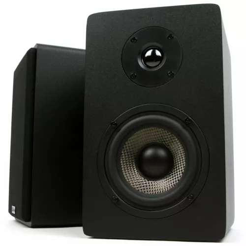Micca MB42X Bookshelf Speakers With 4-Inch Carbon Fiber Woofer and Silk Dome Twe