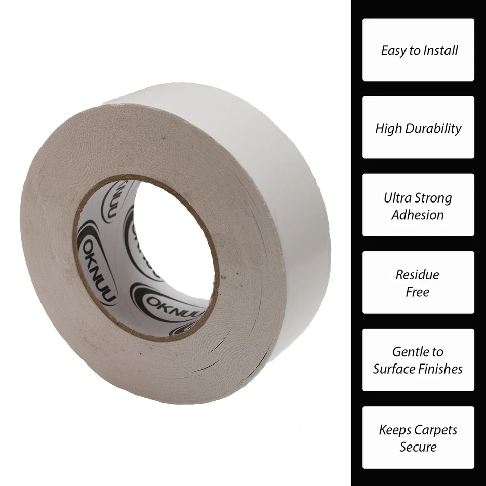 2" 90ft/Roll Double Sided Tape Carpet Rug Slip Resistant Tape Upholstery Tape - Image 2 of 4