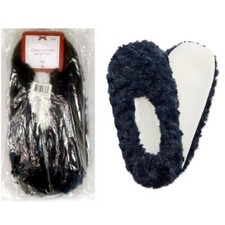 Charter Club Womens Faux-Fur Slippers Socks Navy Size S/M New