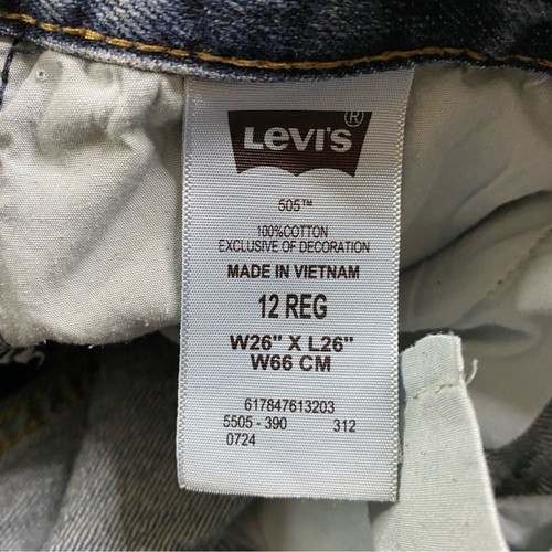 Levi’s 505 Straight Leg Jeans Boy’s 12 Denim - Picture 4 of 11