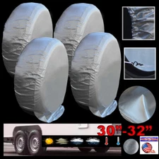 4pcs 30-32" RV Camper Trailer Wheel Tyre Tire Cover Breathable Weather Protector