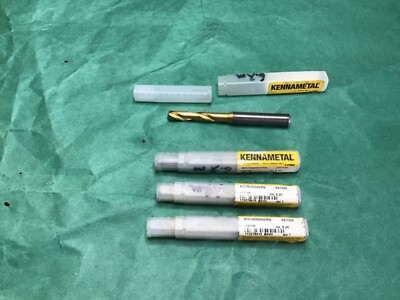 Four solid carbide drills 6.2 mm kennametal through coolant (list 18)