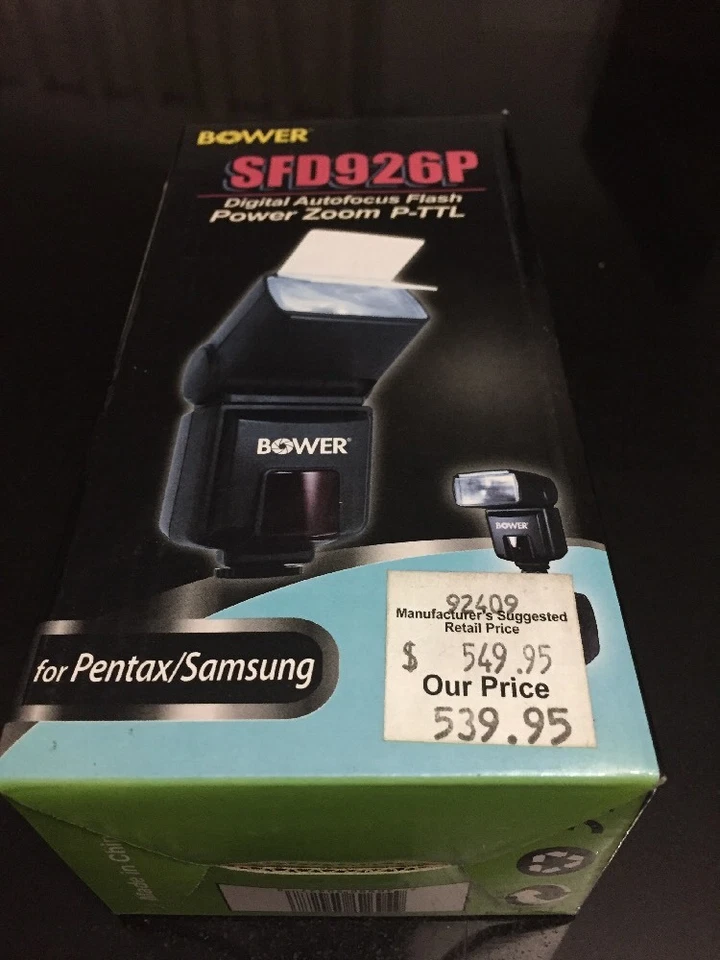 Flash con zoom eléctrico Bower SFD926P para cámaras SLR Pentax y Samsung Foto 3 de 4