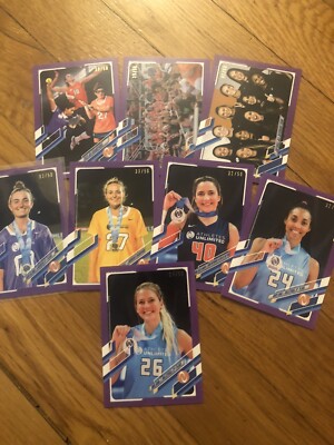 8 Different 2021 Topps On Demand Athletes Unlimited Purple Parallel Awards