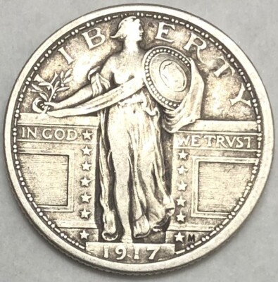 1917-P T1 Standing Liberty Quarter XF Details | eBay