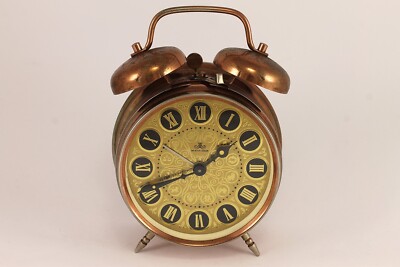 【西ドイツ】Meister Anker社 アンティーク 置時計 ゴールド 美品 1970's Vintage German Meister Anker Alarm Clock Gold Tone | eBay